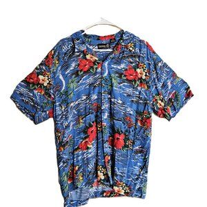 💜Thums Up Hawaiian Shirt Short Sleeve L Mens